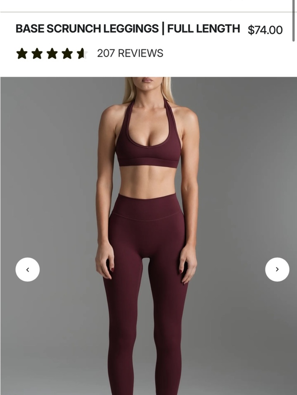 Women’s High-Waist Burgundy Leggings